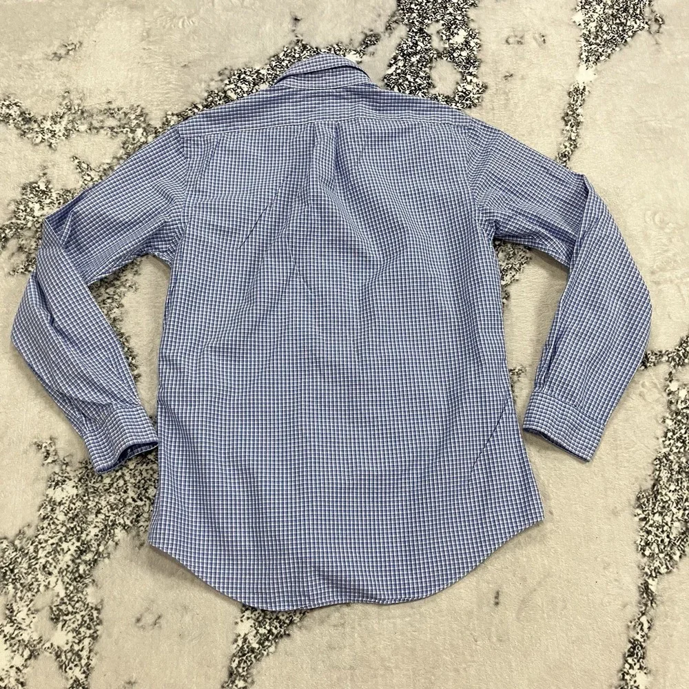 Polo Ralph‎ Lauren Custom Fit Blue Check Button Down Shirt Men's M